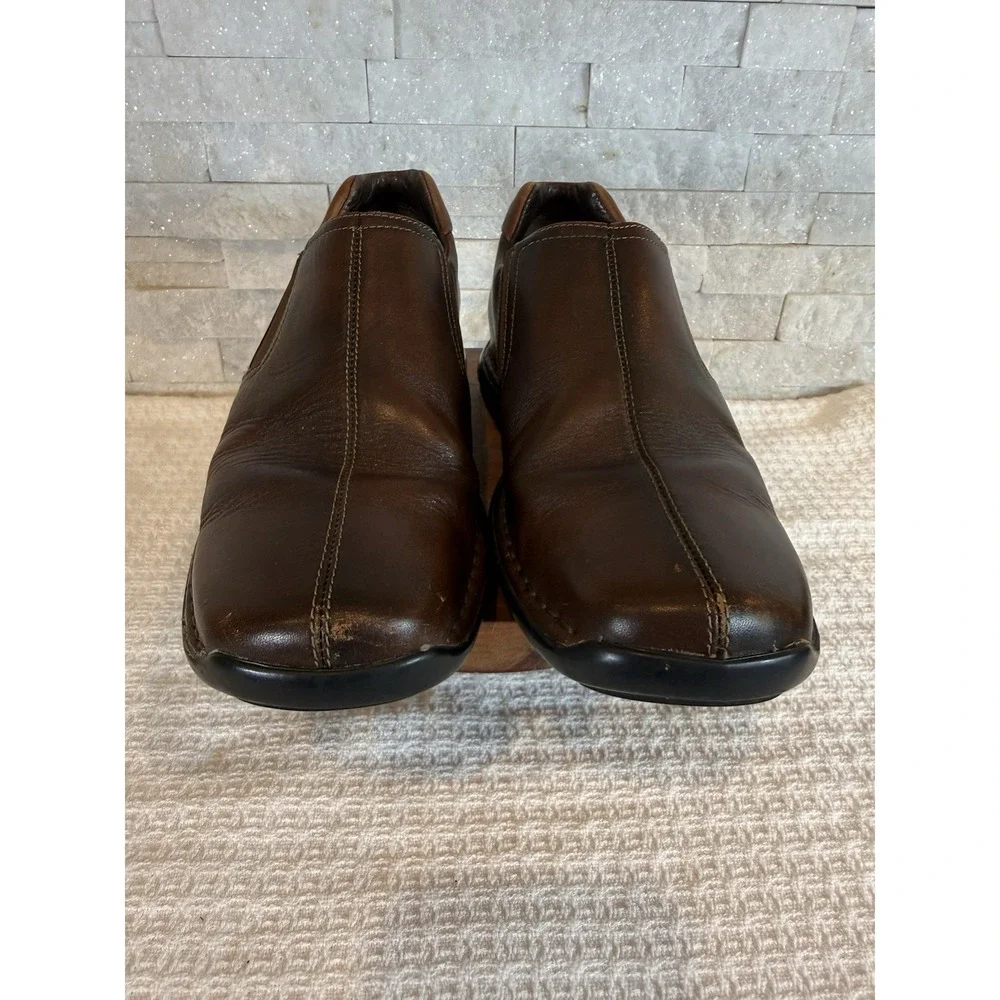 Men's Cole Haan Zeno Brown Leather Slip On Split Toe Loafers Size 8.5M